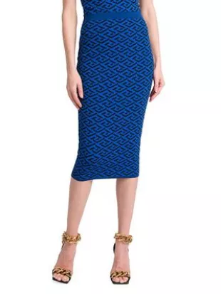 Greca Signature Midi Skirt