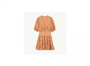 Robe volantée à manches courtes