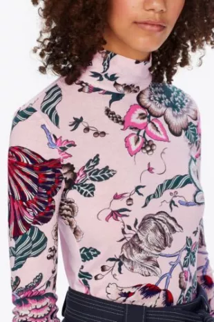 Kyra Turtleneck top In Pink Happy Times
