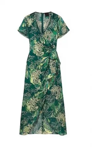 Anna Sui Midi Dress Green worn by Jennifer Tilly as seen in The Real  Housewives of Beverly Hills (S13E01) | Spotern