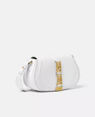 Greca Goddess Shoulder Bag in White