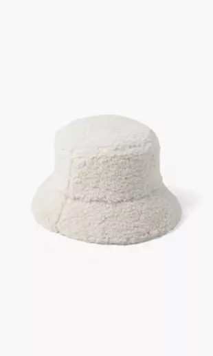 Teddy Bucket Hat in Ivory
