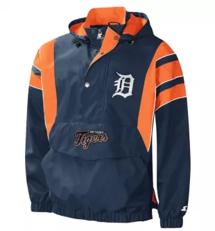 Detroit Tigers Starter Impact Hoodie Half-Zip Jacket