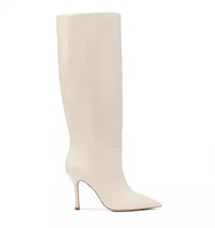 Larroudé - Kate Boot In Ivory Leather