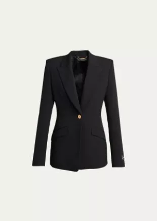 Single-Breasted Wool Blazer