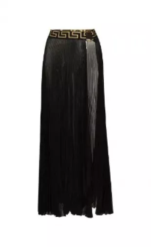 Greca Pleated Maxi Skirt