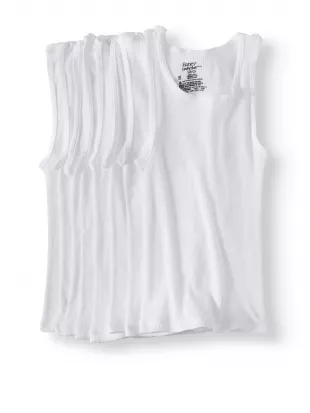 White Tagless Tank Shirt, 5 + 3 Pack (Little Boys & Big Boys)
