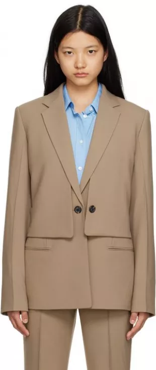 Helmut Lang - Taupe Cutout Blazer