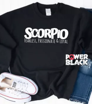 Power In Black - Scorpio Traits Sweatshirt