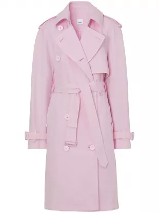 Burberry - trench à taille ceinturée - Rose