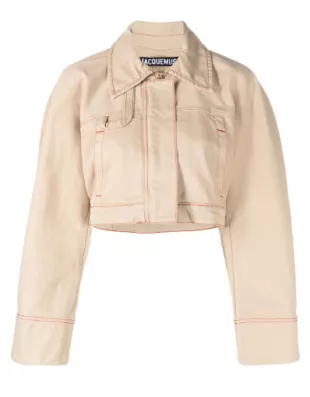 La veste de Nîmes Meio Cropped Denim Jacket