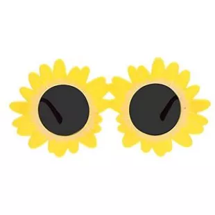 Summer Decor 1 Pair Decorative Sunflower Designed Sunglasses for Kids Summer Party Favors Trendy Sunglasses