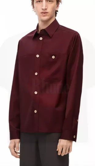 Burgundy Wool Overshirt
