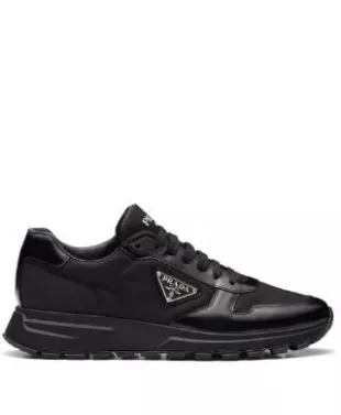 Black Nylon & Leather PRAX 1 Sneakers