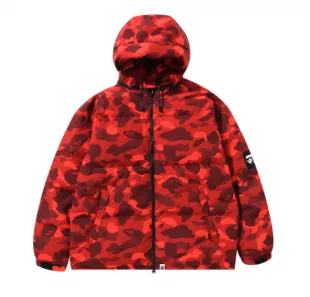 Red Color Camo Down Jacket
