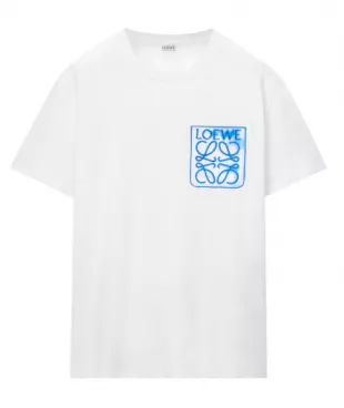 White & Blue Anagram Logo T Shirt