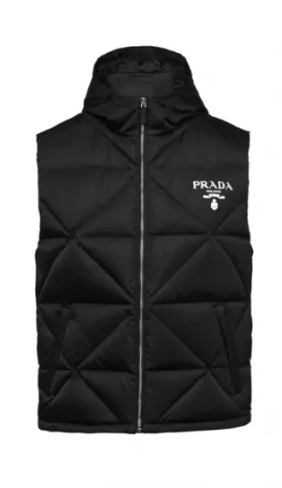 Black Triangle Quilted Down Vest