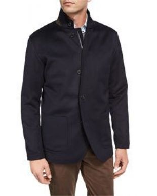 Peter Millar Wade Wool Cashmere Blazer Jacket, Navy