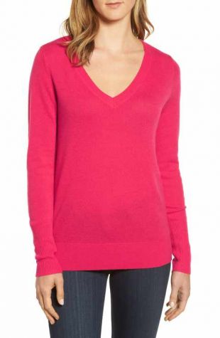 halogen - Halogen® V Neck Cashmere Sweater (Regular & Petite) | Nordstrom