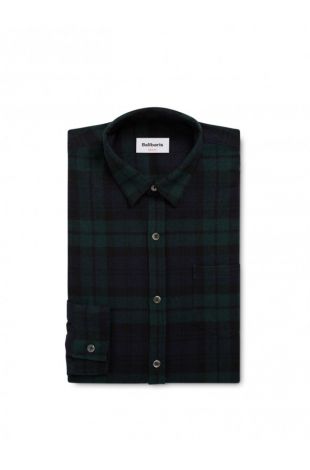 Chemise laine Marine   Vert