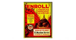 American Merchant Marine   Enroll Today ! Poster