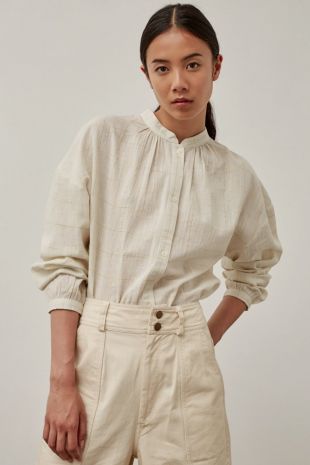 Chemise écru à fil brillants