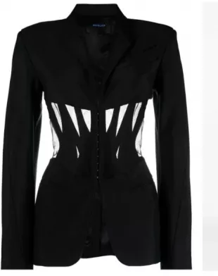 corset panelled blazer