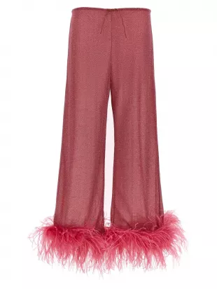 oseree - Lumiere Plumage Wide-Leg Pants