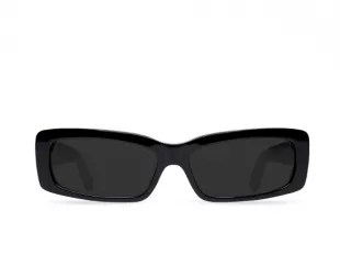 Black Oversize Rectangle Sunglasses