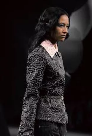 Silk Satin Black & Pink Jacket