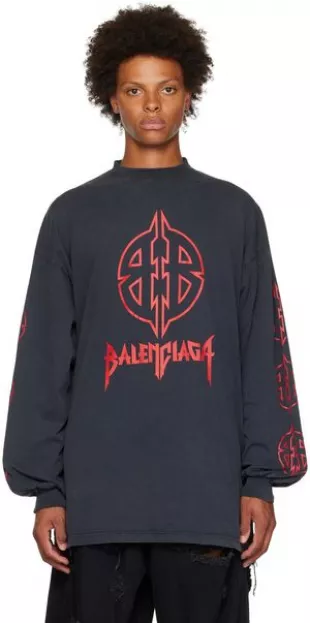 Black BB Metal Long Sleeve T Shirt