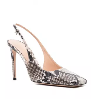 Gianvito Rossi - Snakeskin-Effect Square-Toe Pumps