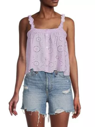 Summer Sunrise Eyelet Embroidered Top