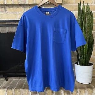 Single Stitch Pocket T Shirt Size
