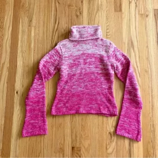 Turtleneck Pink Ombre Sweater