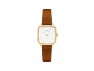 Kate Gold Tan Women's Japanese Quartz Analogue Watch with Leather Strap
