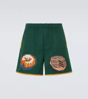 Dessert Appliqué Cotton Shorts