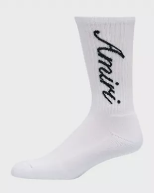 Amiri - Men's Logo Script Crew Socks
