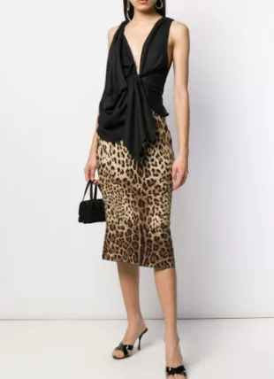 Leopard-Print Skirt