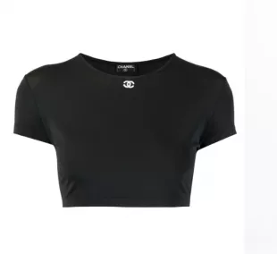 Chanel - Pre-Owned 1990s CC Embroidered Cropped Top