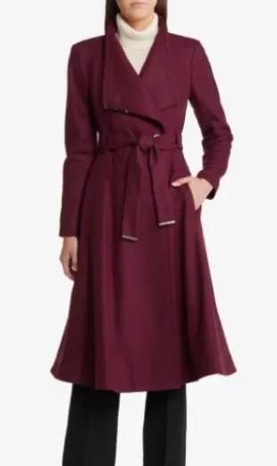 Roseika Flared Wool Blend Coat