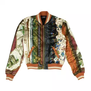 Scarf Patchwork Bomber