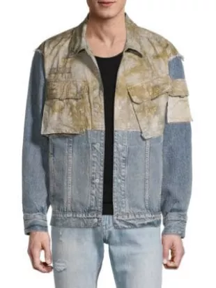 Hudson - Mixed-Media Denim Jacket