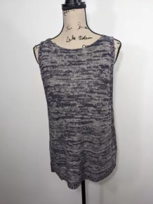 Eileen Fisher - Organic Linen Sweater Knit Vest Tank Top