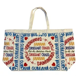 Sézane - Farm Rio Names Canvas Cotton Huge Tote