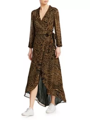 Printed Georgette Wrap Dress