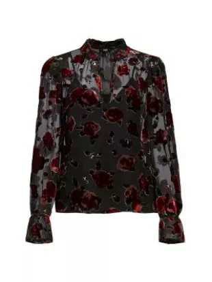 Laurin Semi-Sheer Floral Blouse