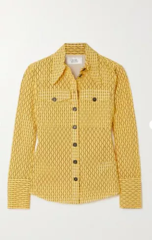 Perforated Cotton-Blend Shirt