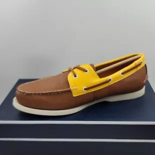 Elliot Boat Shoes Men's 10.5M Tan/Yellow Slip On