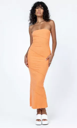 Oscar Midi Dress Orange